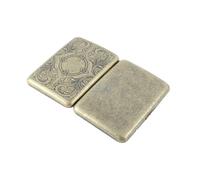 HONITANO Stainless Steel Cigarette Box Vintage 20pcs Protective Case Portable Retro Bronze Metal for Storage in Travel and Daily Use