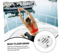 HONITANO Stainless Steel Yacht Floor Drain Boat Deck Drainage Cover Practical for Fishing Boats and Yachts Weather Resistant Rustproof Deck Drain Accessory