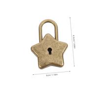 HONITANO Star Shaped Keyed Padlock for Diaries and Backpacks Creative Five Pointed Star Lock with Key Lightweight Wear Resistant DIY Decorative Lock for Travel and Personal Use