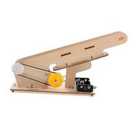 HONITANO Stem Science Kit for DIY Wood Building Model Electric Transmission Belt Educational Physics Experiment for Boys and Enhancing Spatial Logic and Creativity