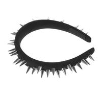 HONITANO Studded Black Headband Punk Spiked Hair Accessory No Slip Headpiece for Women Goth Halloween Party