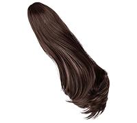 HONITANO Synthetic Long Curly Ponytail Extension Claw Clip Fake Hairpiece for Women Skin Friendly Durable Hair Accessory for Parties Halloween Cosplay Photo Taking Brown Black