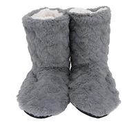HONITANO Thickened High Tube Floor Boots for Women Skid Indoor Warm Footwear Non Slip Winter Dance Shoes with Lining Breathable and Comfortable Deep Gray