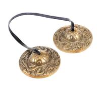 HONITANO Touch Bell Meditation Cymbal Bell Yoga Chimes Religious Percussion Instrument for Spiritual Practice Small Handmade Intricate Copper Twin Serpent Design