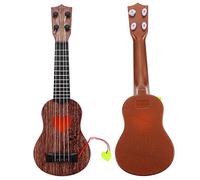 HONITANO Ukulele Simulated Musical Plaything for Early Education Coffee Color Design Boys Explore Rhythm and Composition