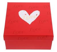 HONITANO Valentine’S Day Red Box 20X20X10Cm with Lid for Jewelry Packaging, Wedding Keepsake Box for Eternal Flowers and Festive Candy, Birthday Wrapping Supplies