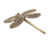 HONITANO Vintage Brass Dragonfly Cabinet Knobs, Decorative Furniture Handles for Drawers and Wardrobe Doors, Antique Style Dresser Pulls for Bedroom and Living Room