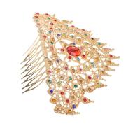 HONITANO Vintage Rhinestone Bridal Tiara Headpiece with Comb Lightweight Thai Princess Crown Hairpin for Weddings Birthday Parties and Traditional Festival Accessories