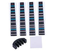 HONITANO Violin Finger Guide Transparent Fingerboard Stickers with Practice Mute and Cleaning Cloth Removable Intonation Chart for Beginner Violin and Players Family Random Color