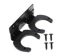 HONITANO Wall Mounted Microphone Holder Stand Heavy Duty Iron and Mic Hanging Bracket for Stable Ktv and Studio Use Space Saving Double Slot Design