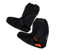 HONITANO Waterproof Shoe Covers Non-Slip Rain Boot Overshoes with Reflective Straps, Thickened High Tube Rainproof Foot Covers for Cycling Outdoor Walking, Medium Black