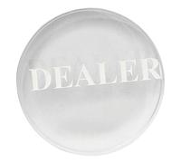 HONITANO Wear Resistant Crystal Poker Dealer Button for Tournaments and Card Clubs Transparent Reusable Game Dealer Chip Professional Game Supply
