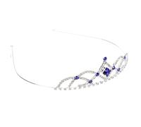 HONITANO Wedding Tiara for Women Blue Rhinestone Bridal Crown Hair Accessory Durable Princess Headpiece for Brides and Bridal Shower Elegant Graceful Design