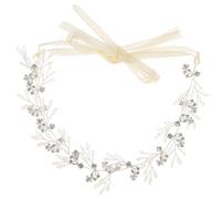 HONITANO White Crystal Hairband for Women Wedding Bride Headdress, Handmade Silver Bridal Hair Accessory, Elegant Crystal Style Hair Band for Formal Occasions