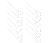 HONITANO White Wire Star Wand Frames DIY Craft Kit Jump Frames for Handmade Wands for Birthdays Weddings Holiday Decorations Activity