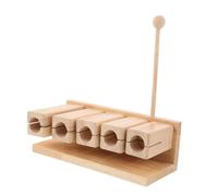 HONITANO Wood Rhythm Block Instrument with Mallet Tones Wooden Percussion Music for Early Education Montessori Orff Method Hand Coordination