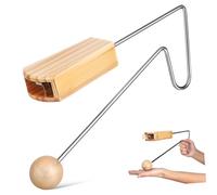 HONITANO Wood Vibraslap Percussion Instrument with Unique Resonant Sound for Musicians and Parties Latin Musical Instrument for Adults Sleek Polished Surface and Comfortable Grip