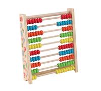 HONITANO Wooden Abacus for Educational Ten Gear Counting Frame Early Math Learning Montessori with Colorful Beads for Development