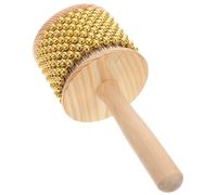 HONITANO Wooden Cabasa Percussion Instrument Small 8.5cm Handheld Shaker for Adults Latin Band Music Indoor Outdoor Events