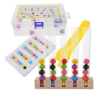 HONITANO Wooden Clip Beads Educational for Preschool Color Cognition Game Early Learning Tool for Fine Motor Skills Development and Interaction