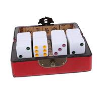 HONITANO Wooden Dominoes Game with Vintage Style Tiles and Storage Box Indoor Outdoor Family Entertainment for Parties and Game