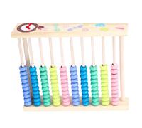 HONITANO Wooden Educational Abacus with Multi-color Beads and Drawing Board for Non-toxic Counting Frame Early Learning Tool to Recognize Numbers Colors and Letters Preschool Math