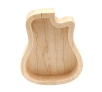HONITANO Wooden Guitar Pick Box 120x96mm Maple Plectrum Holder Guitar Pick Storage Organizer Accessory Case