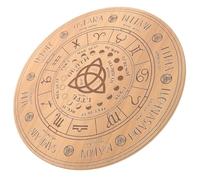 HONITANO Wooden Linden Carving Divination Plate Large Pendulum Alphabet Board Wicca Spirit Board for Witchcraft Wiccan Altar Supplies Home Decor