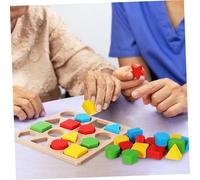 HONITANO Wooden Maze Puzzle for Seniors Cognitive Matching Game Geometric Brain Teaser for Elderly Adults Memory Training Activity Suitable for Home and Care Facilities