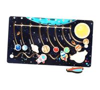 HONITANO Wooden Solar System Puzzle for Educational Planet Jigsaw with Shape Recognition and Hand-eye Coordination Preschool Learning Activity for Astronomy Exploration and Cognitive