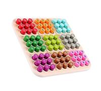 HONITANO Wooden Sudoku Game for Natural Wood Arithmetic Board Educational Puzzle for Brain Training and Logical Thinking Development Safe Preschool Teaching Aid Gift