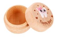 HONITANO Wooden Tooth Box Keepsake Kit for Boys and Compact Storage Box for Teeth and Hair Preservation Nursery Bedroom Organizer