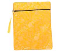 HONITANO Yellow Brocade Buddhist Scriptures Bag Spacious Quran Cover Pouch for Books Documents Bible Storage Multifunctional Religious Text Holder for Women