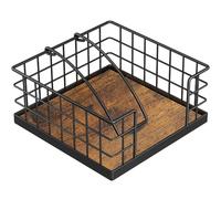 Honiter Vintage Napkin Holder Farmhouse Kitchen Flat Napkin Dispenser Sturdy Steel with Weighted Arm, Rustic Kitchen & Dining Room Decor Tables & Countertops Industrial