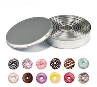 Honiwu 12 Sizes Cookie Cutters, Mini Pastry Cutters, Ring Scone Cutter | Round Cookie Cutter Set, Stainless Steel Circle Biscuit Cutters, 2.6-11.3cm for Baking Pastry Donut Fondant Dough DIY Cake