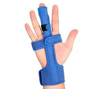Honiwu Trigger Finger Splint, Blue Finger Brace, Finger Protector Wrist and Finger Knuckle Immobilization with Steel Support Finger Corrector for Mallet Finger, Fractured Fingers, Sprained Joints