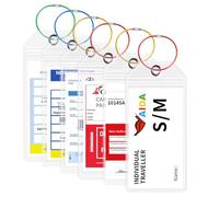 Honizer Pack of 6 Cruise Luggage Tags - Waterproof Transparent AIDA Luggage Tags with Metal Strap