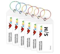 Honizer Pack of 6 Cruise Luggage Tags - Waterproof Transparent AIDA Luggage Tags with Metal Strap
