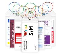 Honizer Pack of 8 AIDA Luggage Tags, 19 x 11 cm Transparent Luggage Tags for Cruises with Metal Strap - Robust Suitcase Tags for Aida TUI My Ship