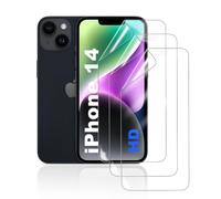 HonJenSeoa Pack of 3 Hydrogel Film Compatible with iPhone 14, Ultra HD Clear TPU Screen Protector, Full Cover Mobile Phone Protection, Supports Face ID & Touch Response, Case-Friendly