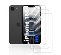 HonJenSeoa Pack of 3 Hydrogel Film Compatible with iPhone 16e, Ultra HD Clear TPU Screen Protector, Full Cover Mobile Phone Protection, Supports Face ID & Touch Response, Case-Friendly