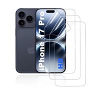 HonJenSeoa Pack of 3 Hydrogel Film Compatible with iPhone 17 Pro, Ultra HD Clear TPU Screen Protector, Full Cover Mobile Phone Protection, Supports Face ID & Touch Response, Case-Friendly