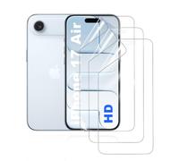 HonJenSeoa Pack of 3 Hydrogel Film Compatible with iPhone Air, Ultra HD Clear TPU Screen Protector, Full Cover Mobile Phone Protection, Supports Face ID & Touch Response, Case-Friendly
