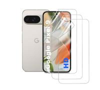 HonJenSeoa Screen Protector for Google Pixel 9, 3 Pack Clear TPU Hydrogel Screen Protector, Case Friendly Screen Protector with Fingerprint Sensor Support