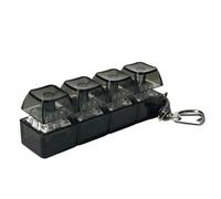 HonJiekomy 2PCS Keyboard Fidget Toy Light Up, 7.5x2x3cm Clicker Fidget Toy, 4-Button Portable Sensory Keychain, Fidgets Clicker Button FidgetKeyboard Keychain Stress Relief Toys For Students Office