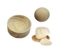 HonJiekomy 2Pcs Wooden Dumpling Skin Maker, Manual Dough Roller, Round Dumpling Press, Ball Rolling Manual Dumplings Wrapper Maker, Reusable Ravioli Mold, for Pie Bun Cookie Empanada Home Kitchen