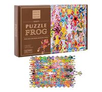 HonJiekomy Wooden Frog Puzzle - Fun Frog Wooden Learning Activities,Animal Matching Puzzle | for Recognition Parent-Child Interaction Preschool Classroom Early Childhood Travel Home Yard Patio