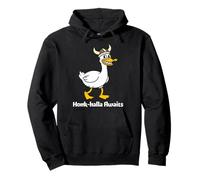 Honk-halla Awaits Funny Goose Warrior Viking Pullover Hoodie