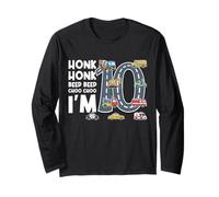 Honk Honk Beep Beep Choo Choo I'm 10 Years Old Birthday Long Sleeve T-Shirt