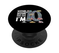 Honk Honk Beep Beep Choo Choo I'm 10 Years Old Birthday PopSockets Adhesive PopGrip